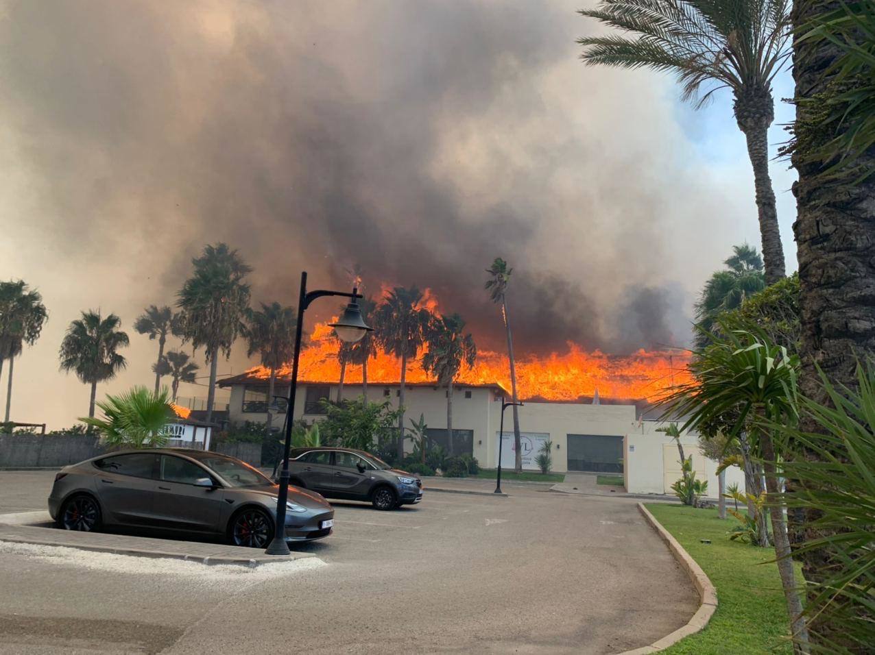 Incendio forestal en Estepona