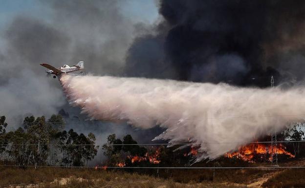 Las llamas en Huelva calcinan más diez mil hectáreas y obligan a 3.150 desalojos