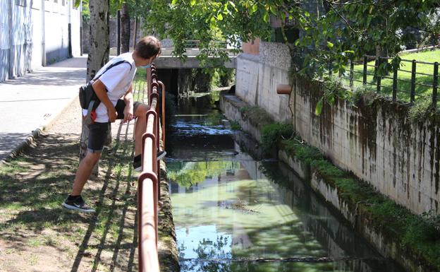 Vecinos de Llodio protestan por la «insalubridad» del arroyo Aldaikoerreka