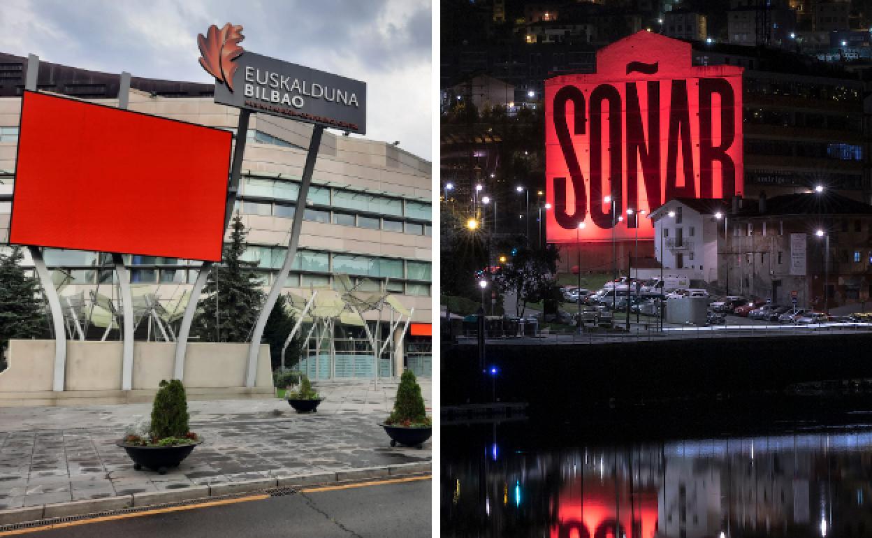 Alerta Roja De Eventos El Edificio Sonar De Olabeaga Y El Euskalduna Se Tinen De Rojo Para Reclamar Ayudas A La Cultura El Correo