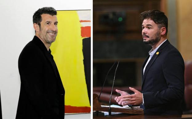 El rifirrafe entre Figo y Rufián en Twitter: «Más productividad y respeto, y menos crispación»