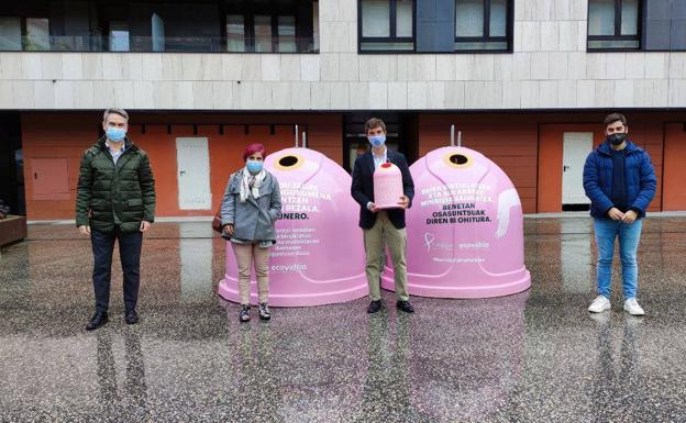 Llodio recogerá vidrio en contenedores rosa para prevenir el cáncer de mama