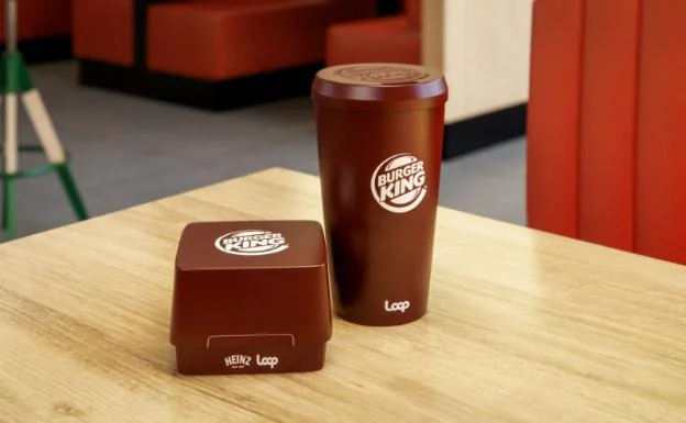 Burger King berrerabiltzeko edukiontziak erabiltzen hasiko da proba gisa