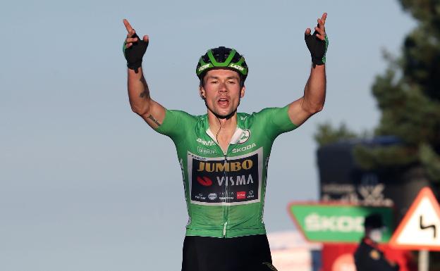 Roglic pega más fuerte que Carapaz en el emocionante duelo de Moncalvillo