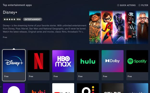 Microsoft lista las aplicaciones multimedia de Xbox Series X y S