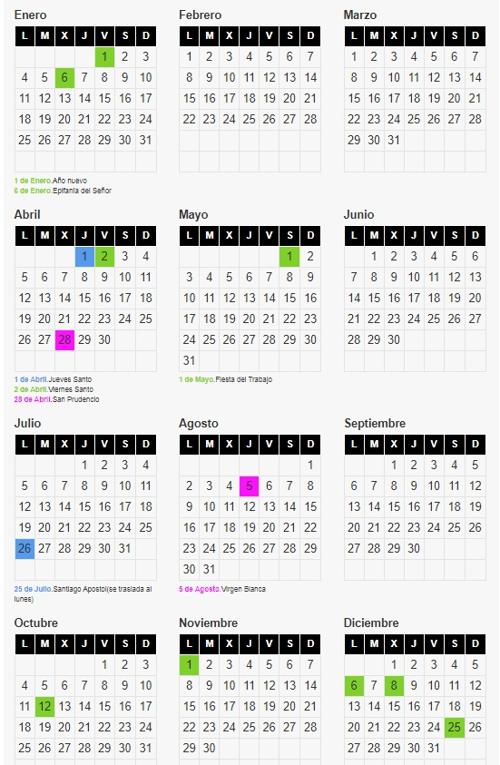 Estos serán los días festivos de Álava en 2021