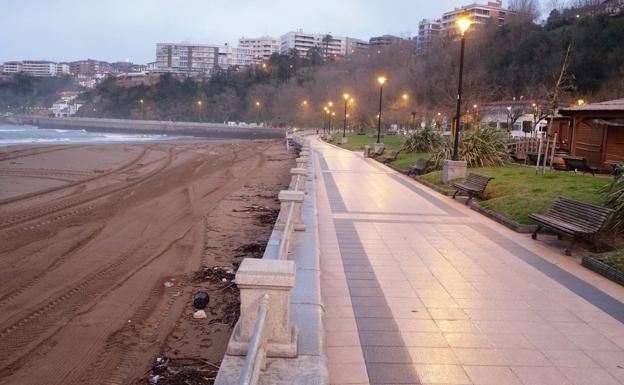 La borrasca 'Bella' deja ramas arrancadas en las calles y en las playas