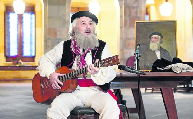 La guitarra del poeta y músico vasco Iparragirre vuelve a sonar en Gernika 200 años después