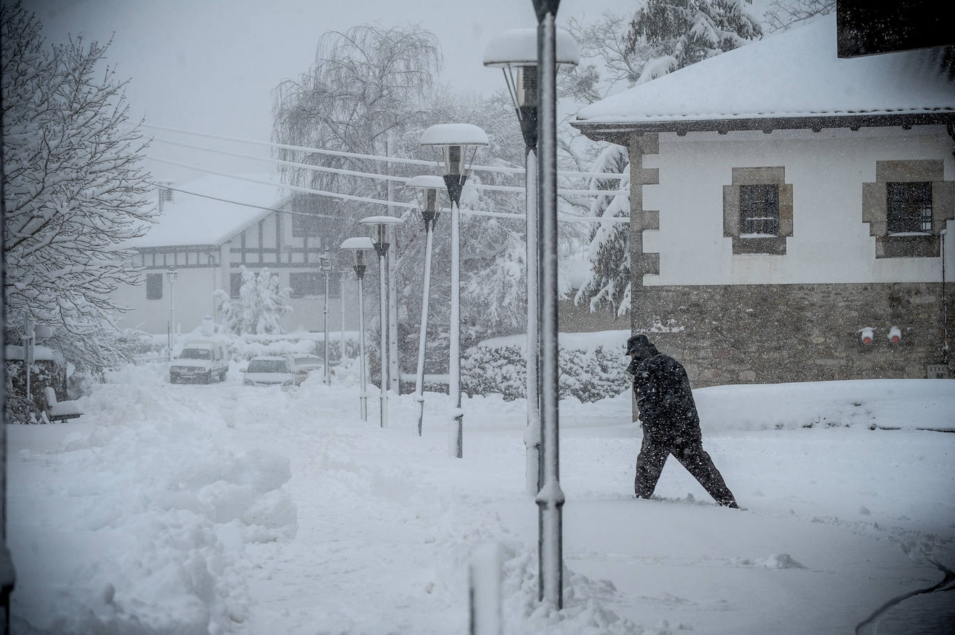 Las imágenes del temporal a su paso por Álava