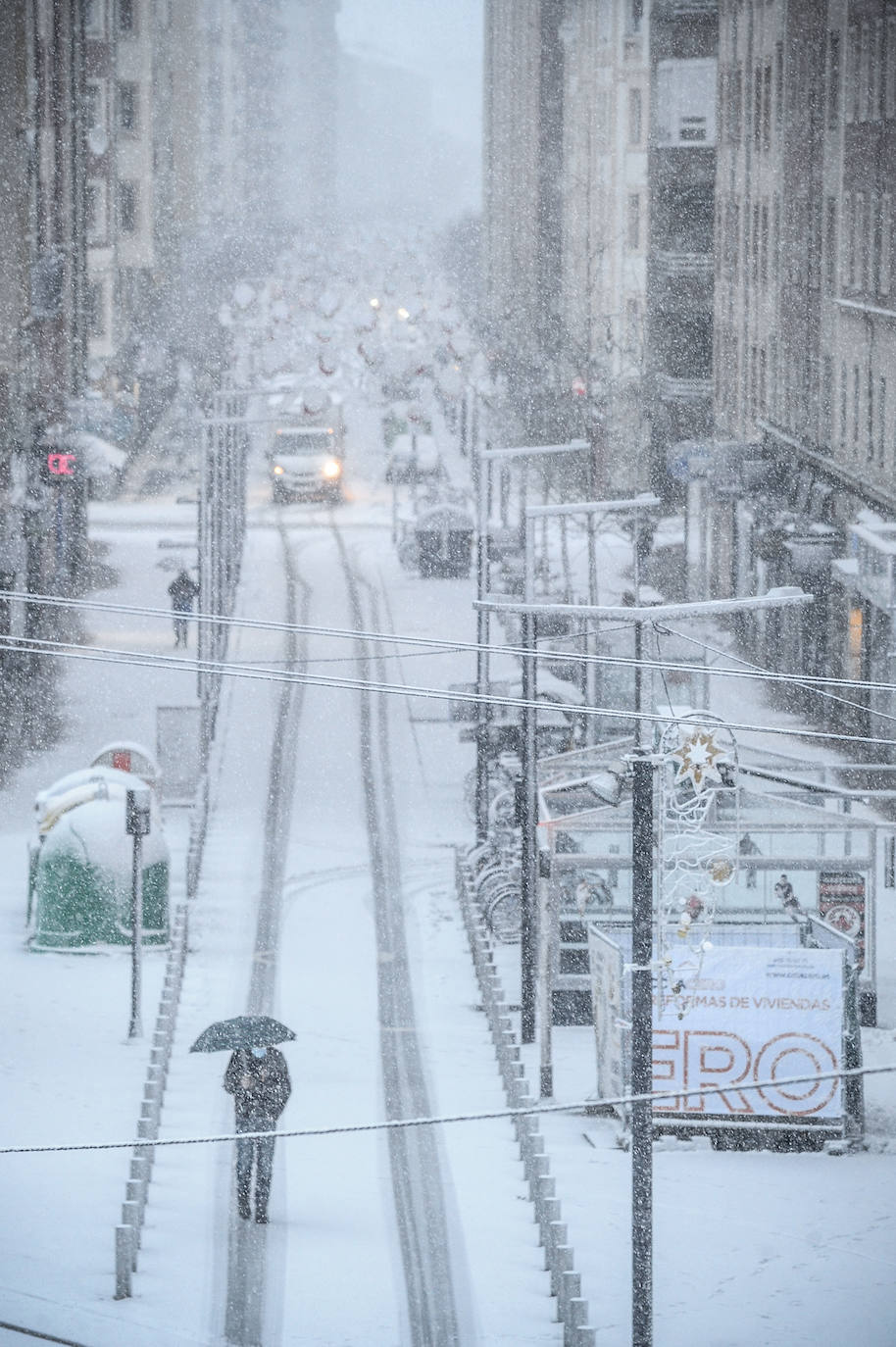 La nieve vuelve a cubrir de blanco Álava