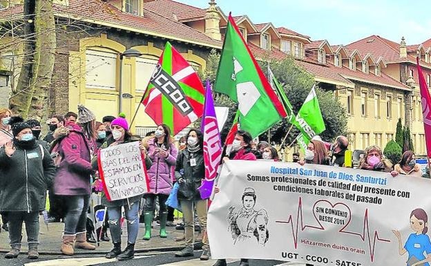 La plantilla del hospital San Juan de Dios convoca mañana una protesta motorizada