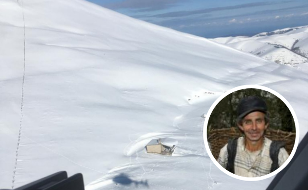 Hilario, un vaquero cántabro, está aislado en su cabaña de Los Machucos bajo 4 metros de nieve