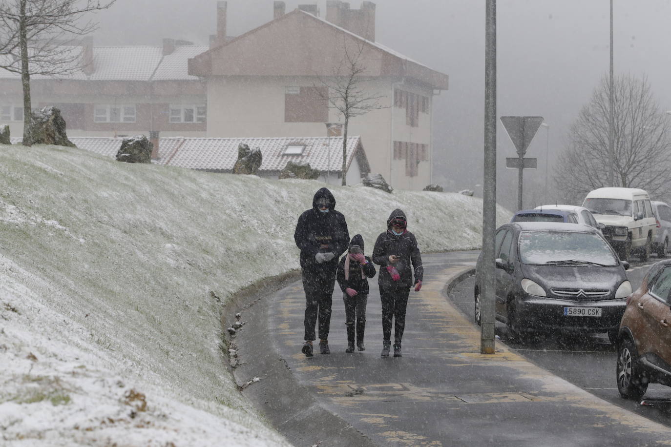 Nieve en Urkiola y La Arboleda