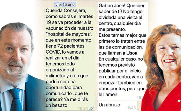 Las conversaciones por whatsapp del gerente de Santa Marina, José Luis Sabas, con la consejera Sagardui y la directora de Osakidetza