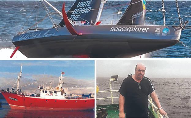 El insólito 'choque' entre un 'ferrari' de la Vendée Globe y un pesquero de Ondarroa