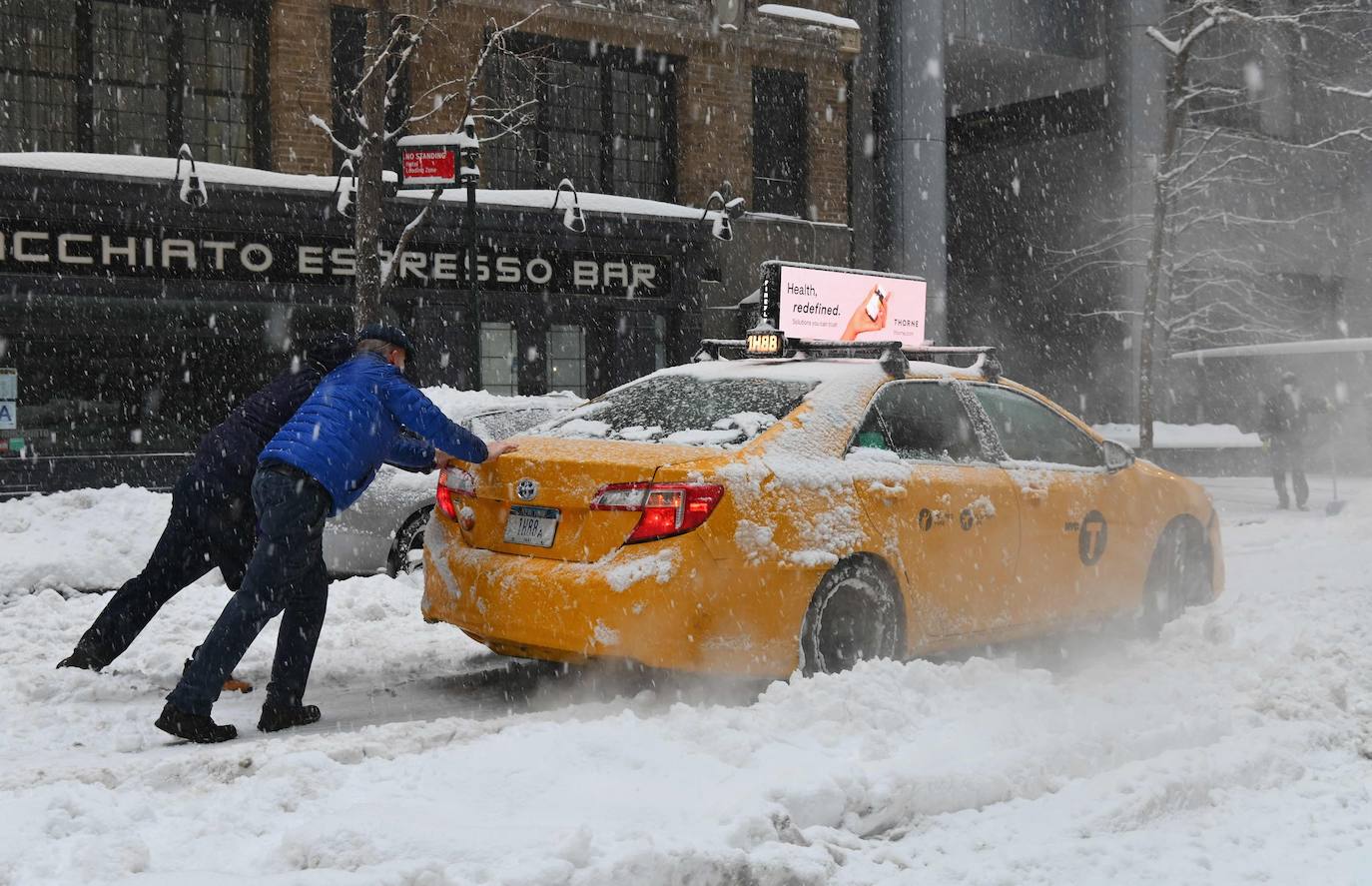 La primera gran nevada del año en Nueva York