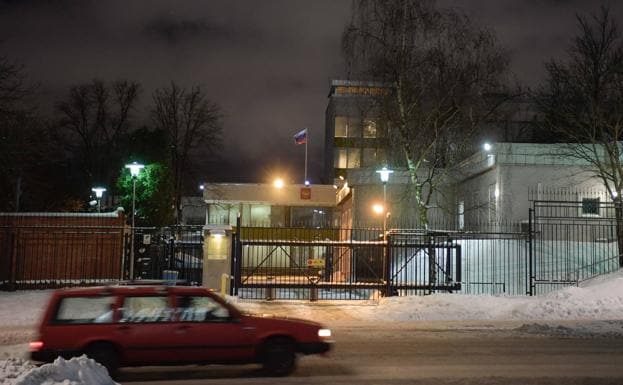 Embajada rusa en Estocolmo./AFP