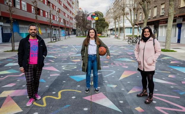 Canchas de basket que resucitan a todo color