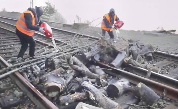 La Ertzaintza investiga un sabotaje que cortó 5 horas el tráfico ferroviario a Bilbao