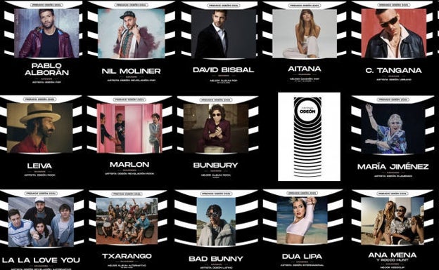 Aitana, C. Tangana, Bad Bunny y Pablo Alborán brillan en los caleidoscópicos Premios Odeón