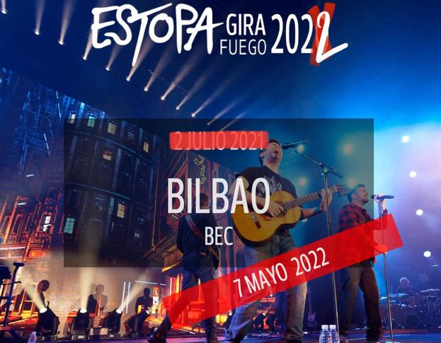 Estopa aplaza a 2022 su 'Gira Fuego', que incluye un concierto en el BEC