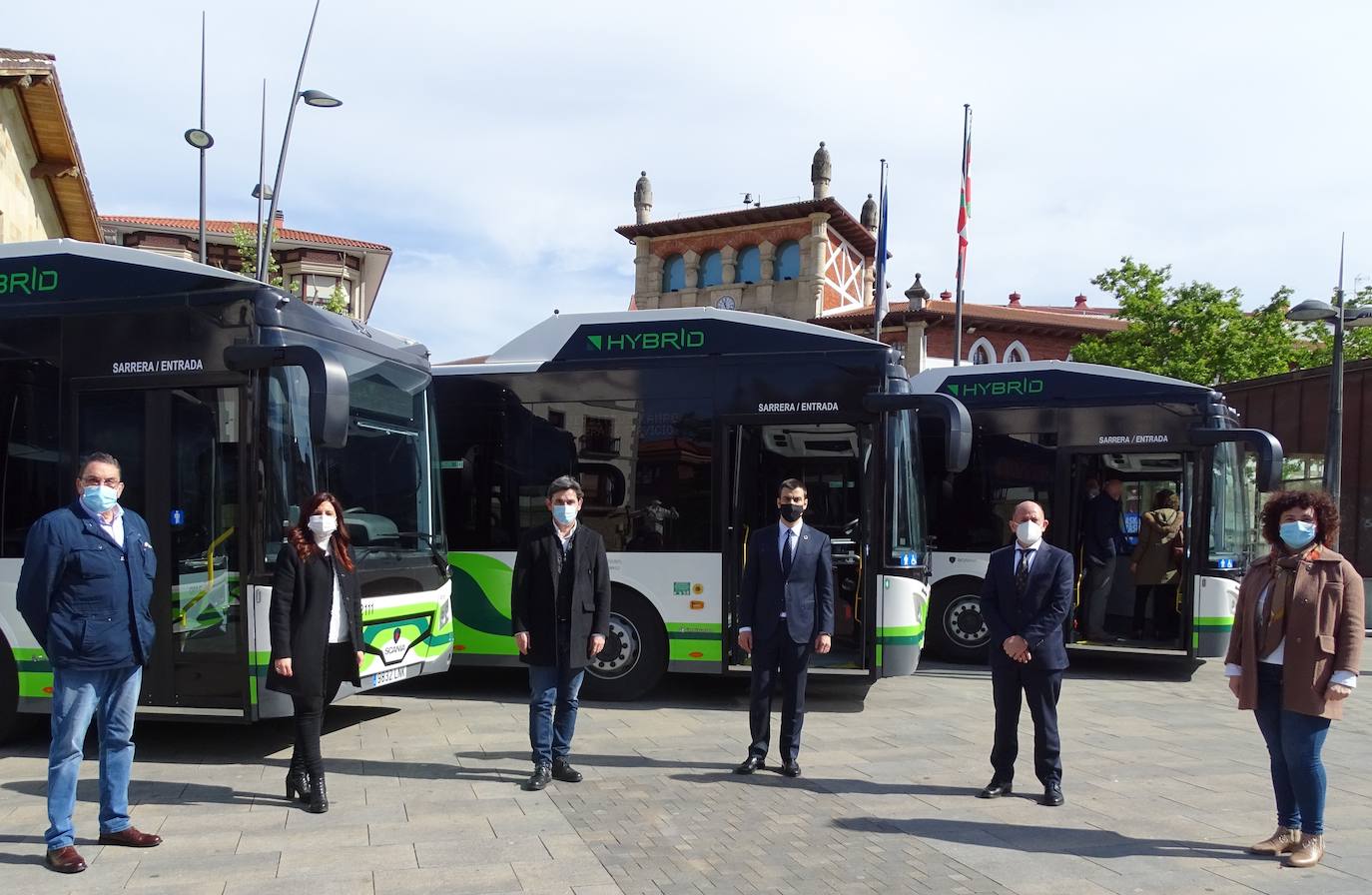 Bizkaibus incorpora seis nuevos autobuses híbridos que se estrenarán en las líneas del Txorierri