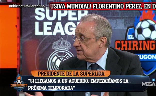 Florentino Pérez, presidente de la Superliga, se presenta como el salvador: «Venimos a salvar el fútbol»