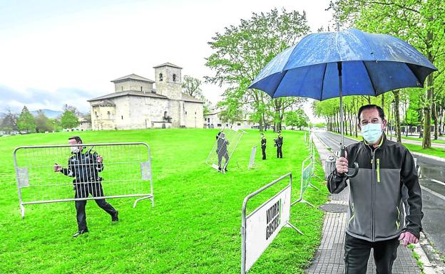 El patrón de Álava, solo y mojado