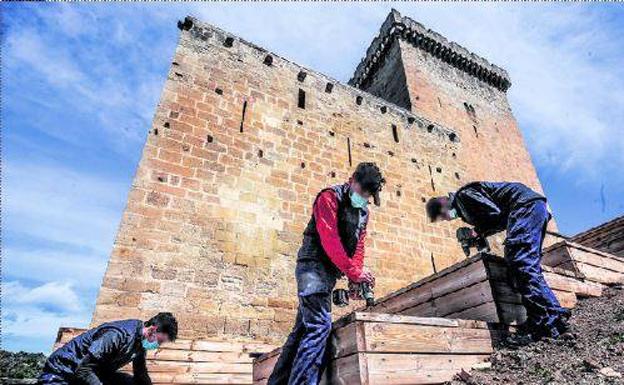 Los 'menas' que rescatan la torre de Fontecha