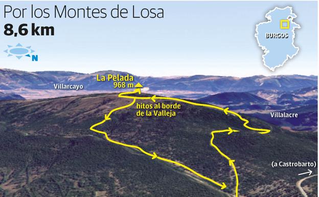 Ruta de montaña por La Pelada, en el burgalés Valle de Losa