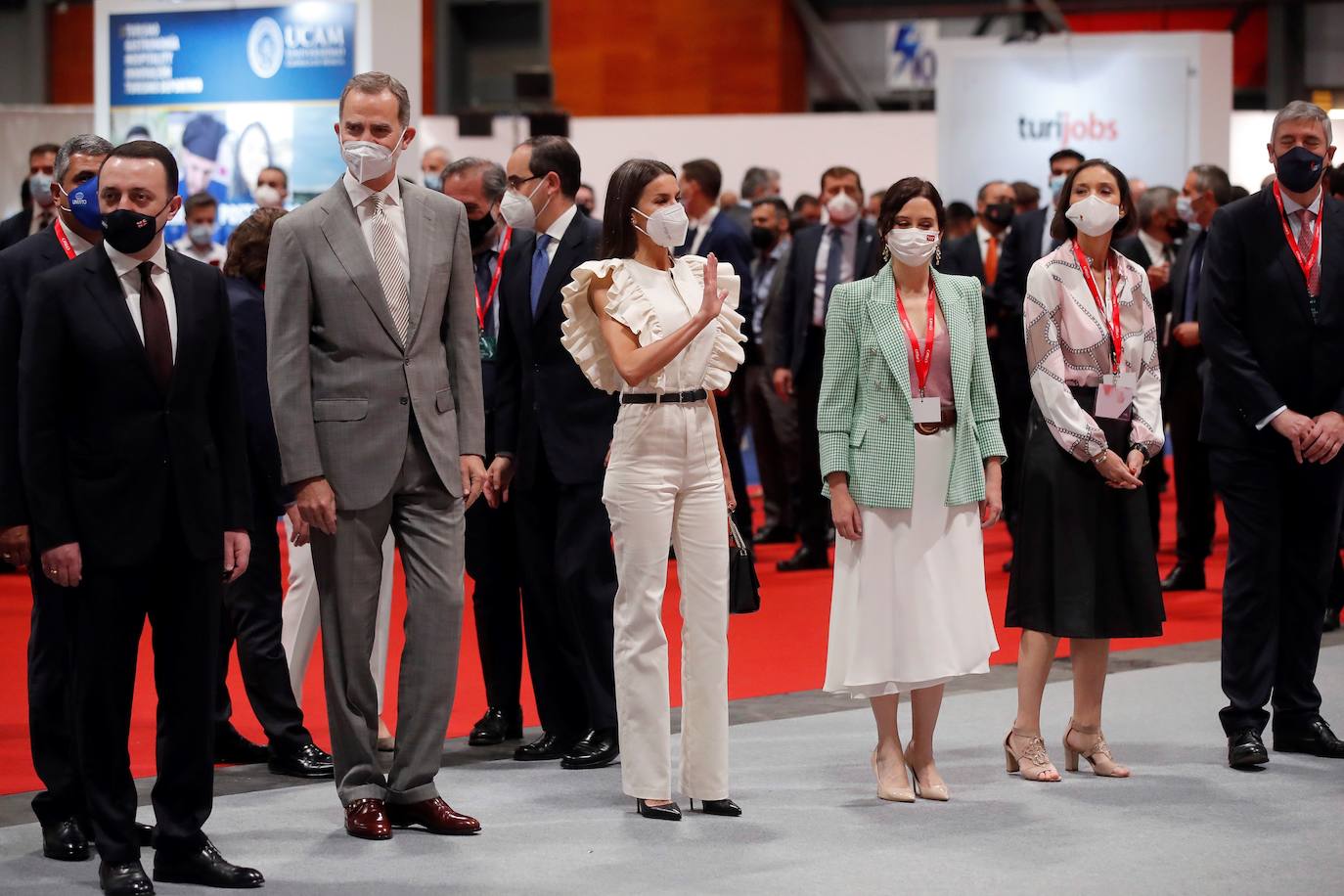 Letizia saca su lado flamenco en Fitur: el mono de volantes que nadie esperaba ver
