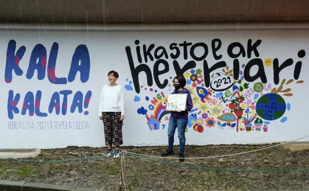 Ibilaldiaren oihartzunak Leioa eta Sopela lotu du: 8,5 kilometro irrintzika