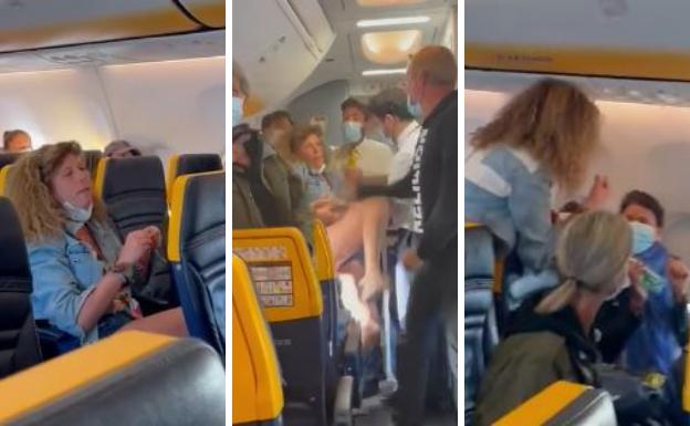 Una joven sin mascarilla insulta y agrede a los pasajeros de un vuelo Ibiza-Bérgamo
