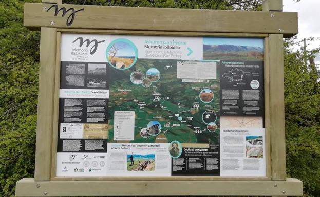 Urkabustaiz señaliza el itinerario de la Guerra Civil del monte San Pedro