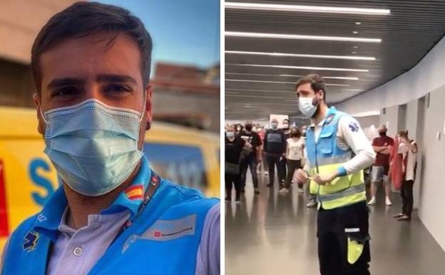 El motivador discurso de Jorge, el enfermero que arranca una sonrisa a los vacunados