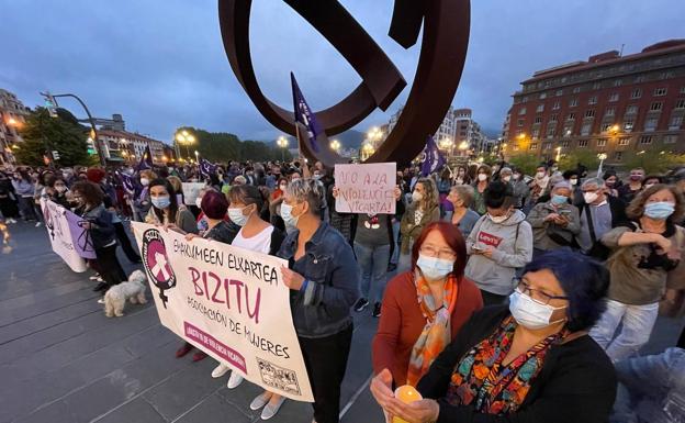 Las mujeres vizcaínas plantan cara al «rebrote de la violencia machista»