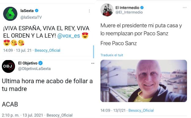 Piratean las cuentas de Twitter y Facebook de La Sexta: «Viva España, viva el Rey, viva el orden y la ley»