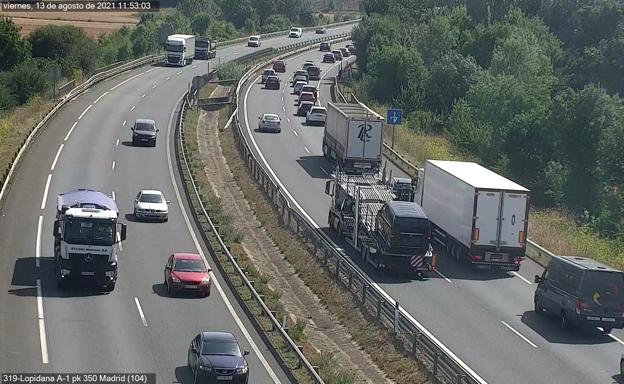 Las carreteras de Álava recobran la normalidad tras una mañana de atascos por la segunda 'operación salida' de agosto