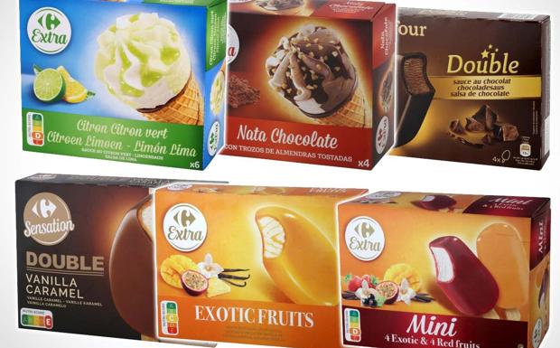 Carrefour retira 29 helados de su marca blanca por presencia de una sustancia cancerígena