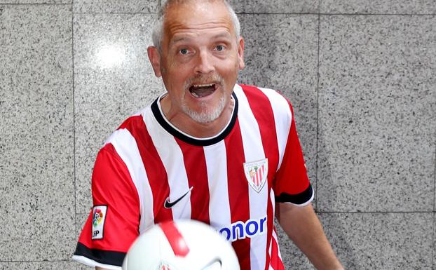 Jordi Rebellón, con la camiseta del Athletic.