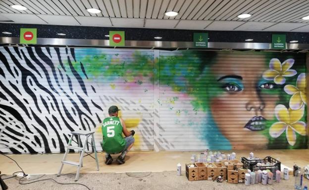 Un nuevo graffiti en plena Gran Vía de Bilbao