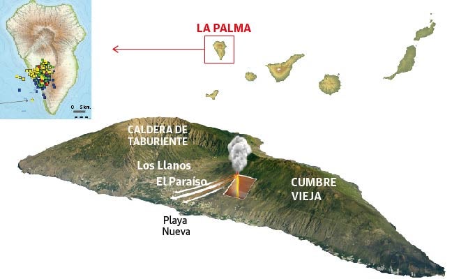 Así es la erupción volcánica de La Palma