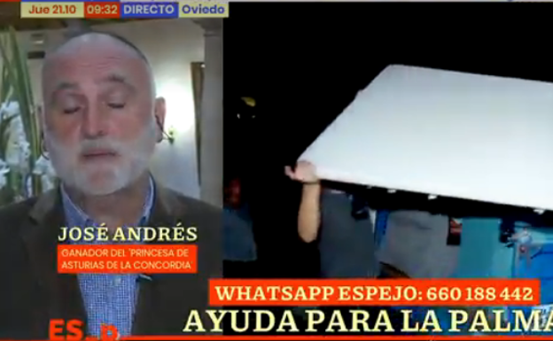 Las lágrimas del chef José Andrés y la diputada Melissa Rodríguez porque no llegan las ayudas a La Palma