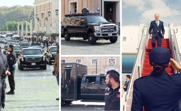 La cara más contaminante de Biden: un séquito de 85 coches y 4 aviones privados