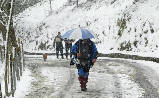 Fin de semana polar con nieve a 400 metros en Álava