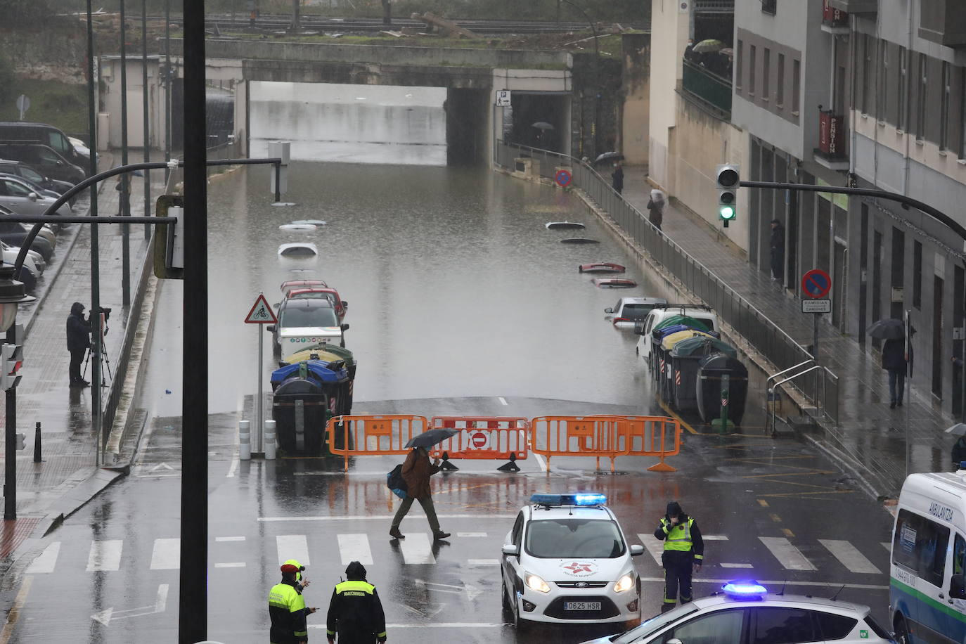 Las inundaciones en Zorroza, en imágenes