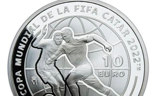 La nueva moneda de 10 euros para el Mundial de Fútbol de 2022 que ya está en circulación