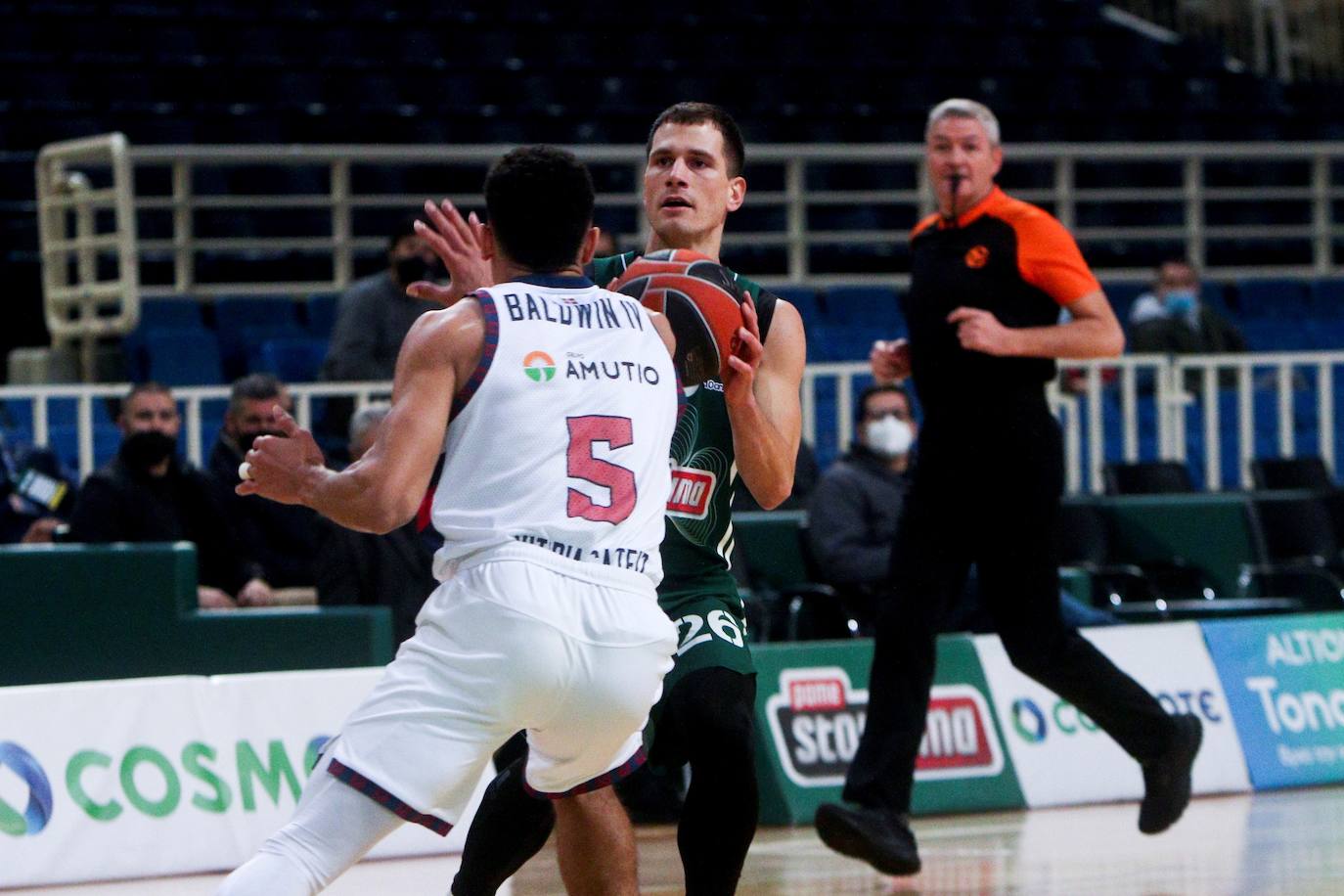 El uno a uno del Panathinaikos - Baskonia: Baldwin, el mejor