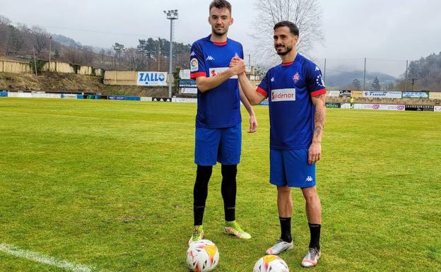 Javi Ros y Andoni López, ambiciosos en sus primeros pasos en Amorebieta