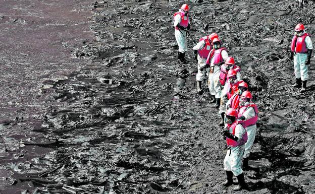 Desastre ecológico en la costa de Perú